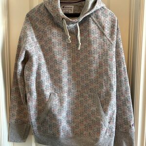 Champion Multicolor Logo Pattern Hoodie